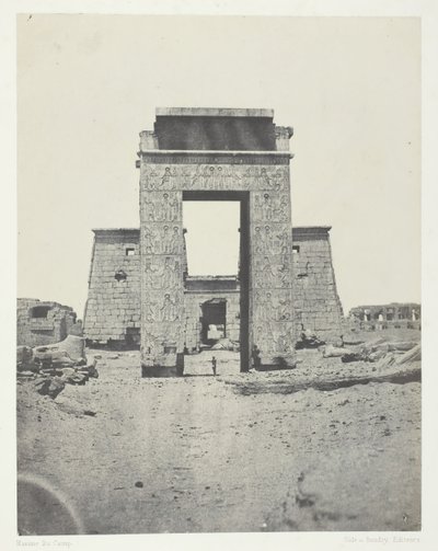 卡纳克，康斯神庙的先知塔，底比斯，184951年，1852年印刷。 作者 马克西姆·杜营
