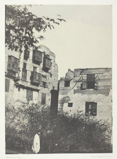 弗兰克区的房子和花园，凯罗，184951，1852年印刷。 作者 马克西姆·杜营