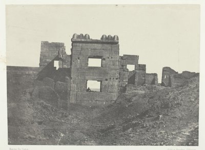 梅迪奈特-哈布，拉美西斯-迈阿蒙妇产科医院的东面，底比斯，184951，1852年印刷。 作者 马克西姆·杜营