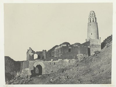 努比亚巴布村的贝拉尔清真寺，184951年，1852年印刷。 作者 马克西姆·杜营