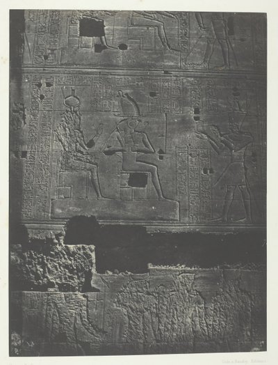 西墙，努比亚菲罗的伊希斯大庙，184951年，1852年印刷。 作者 马克西姆·杜营