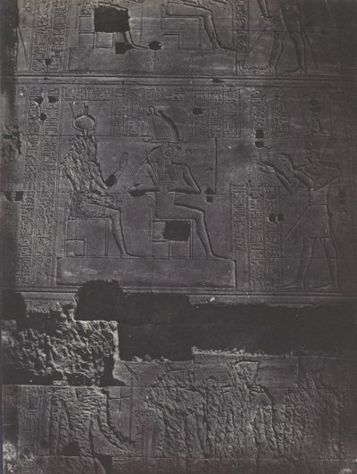 努比亚。菲罗的伊希斯大庙。西墙，1850年。 作者 马克西姆·杜营