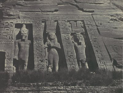 努比亚。Ibsambul.Hathor的Spéos北部，1850年。 作者 马克西姆·杜营