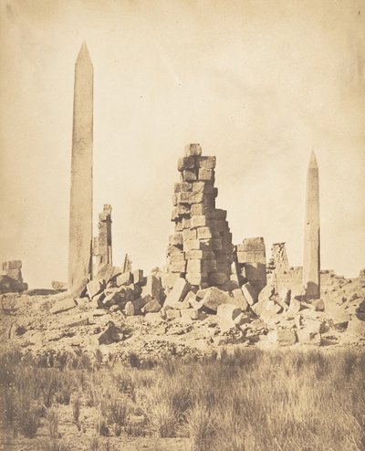卡纳克底比斯宫的方尖碑，1849-50。 作者 马克西姆·杜营