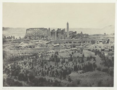 卡尔卡克宫，废墟总图，从东面拍摄，底比斯，184951，1852年印刷。 作者 马克西姆·杜营