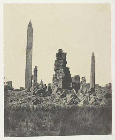 卡纳克宫，方尖碑，底比斯，184951，1852年印刷。 作者 马克西姆·杜营