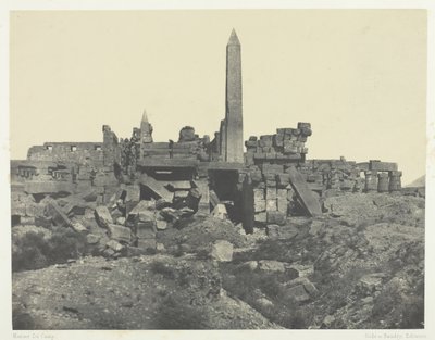 卡纳克宫，花岗岩圣殿和大殿，底比斯，184951，1852年印刷。 作者 马克西姆·杜营