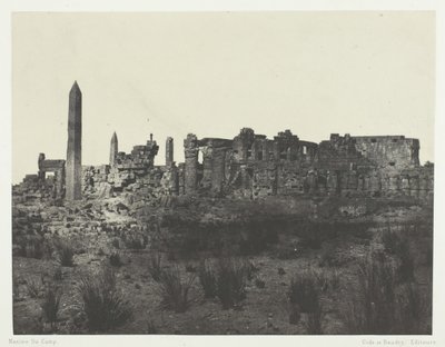 卡纳克宫，废墟全景，从北面拍摄，底比斯，184951，1852年印刷。 作者 马克西姆·杜营