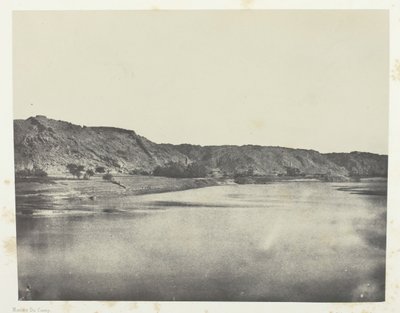 尼罗河东岸的巴布村，从努比亚的南菲罗看，184951，1852年印刷。 作者 马克西姆·杜营