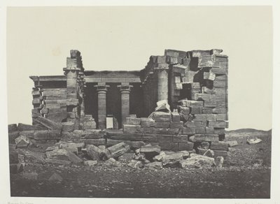 马哈拉卡神庙（Hièra Sycaminos Des Grecs）；努比亚，《埃及、努比亚、巴勒斯坦和叙利亚》画册（1852 年）第 96 幅图版 作者 马克西姆·杜营