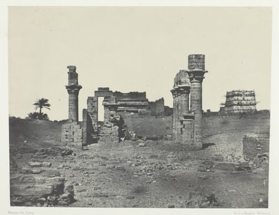 Hermontis神庙，上埃及，184951年，1852年印刷。 作者 马克西姆·杜营
