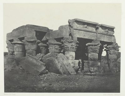 上埃及翁波斯神庙，184951年，1852年印刷。 作者 马克西姆·杜营