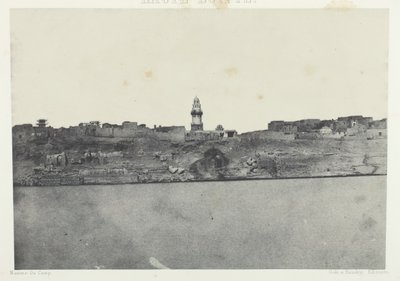 上埃及Esneh的概貌，184951年，1852年印刷。 作者 马克西姆·杜营