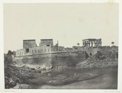 从西南角拍摄的景色，努比亚的菲罗，184951年，1852年印刷。 作者 马克西姆·杜营