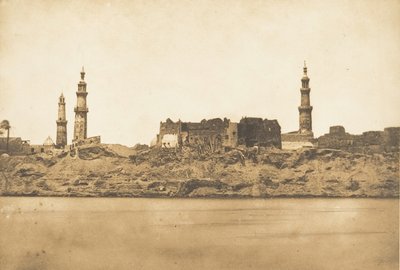 1849-50年，尼罗河洪水使Girgeh和海岸线消失的景色。 作者 马克西姆·杜营