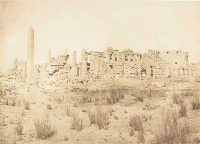 卡纳克宫废墟的概貌，从北面拍摄，1849-50。 作者 马克西姆·杜营