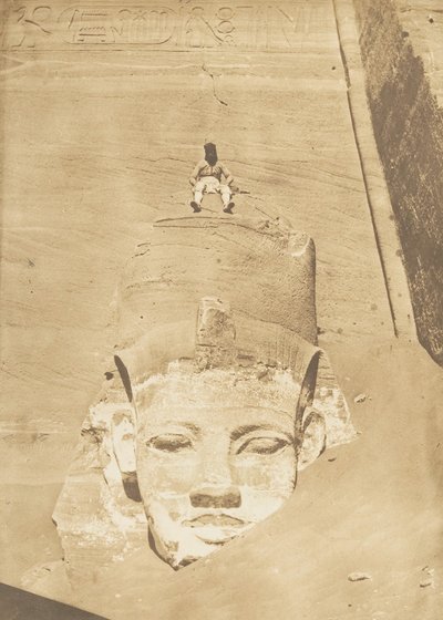 阿布辛贝勒神庙最西边的巨石，1850年。 作者 马克西姆·杜营