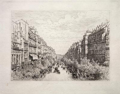 蒙马特大道，1884年。 作者 马克西姆·拉兰（Maxim Lalanne）
