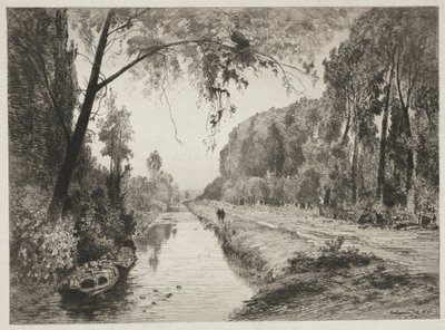 圣马克西蓬桥运河c。 1878年。 作者 马克西姆·拉兰（Maxim Lalanne）