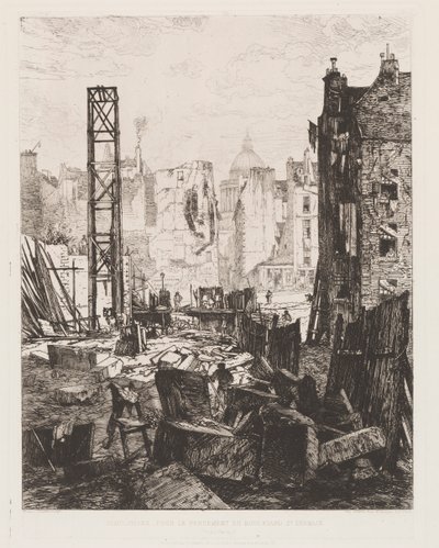 拆除圣日耳曼大道，1862年。 作者 马克西姆·拉兰（Maxim Lalanne）
