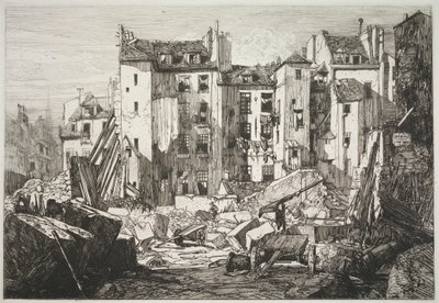 1862年，埃科莱斯街（Rue desÉcoles）开业拆迁。 作者 马克西姆·拉兰（Maxim Lalanne）