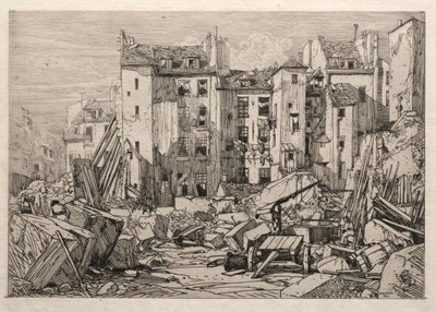 1862年在巴黎拆除旧房子。 作者 马克西姆·拉兰（Maxim Lalanne）