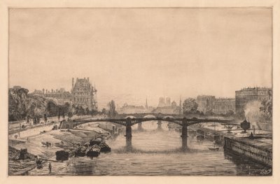 巴黎，协和桥上的风景，1866年。 作者 马克西姆·拉兰（Maxim Lalanne）
