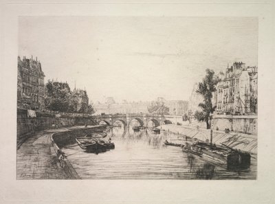 圣米歇尔大桥（1865）的景色。 作者 马克西姆·拉兰（Maxim Lalanne）