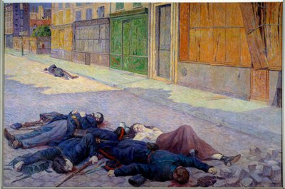 1871年5月的巴黎街道或公社 作者 马克西米利安·卢斯（Maximilien Luce）
