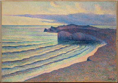 Bord de mer en Normandie - 诺曼底的海滨（布面油画） 作者 马克西米利安·卢斯（Maximilien Luce）