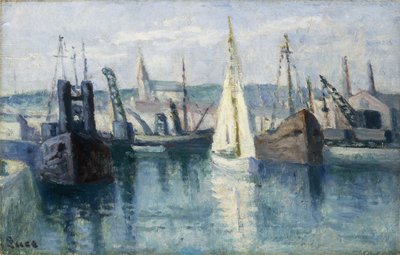 迪耶普，一个盆地， 作者 马克西米利安·卢斯（Maximilien Luce）