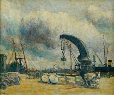 港口，Quai a Schiedamm，1907年 作者 马克西米利安·卢斯（Maximilien Luce）