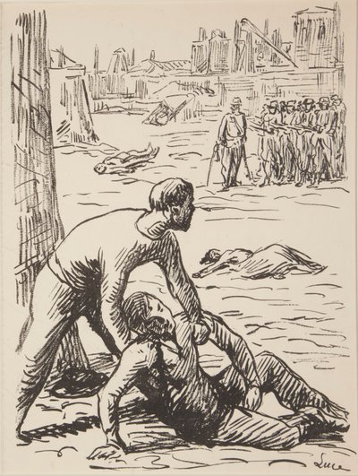 九幅无标题政治题材版画 作者 马克西米利安·卢斯（Maximilien Luce）