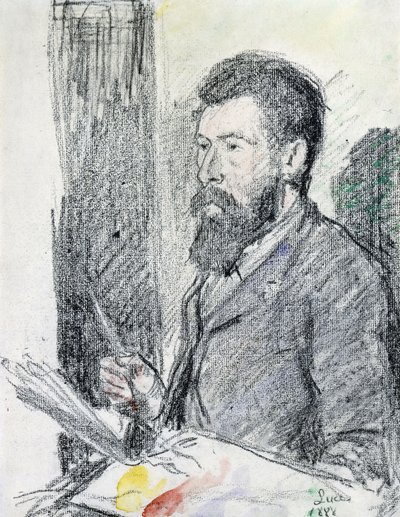 乔治·修拉的肖像 作者 马克西米利安·卢斯（Maximilien Luce）