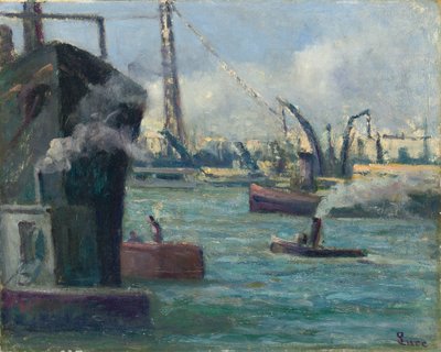 鲁昂港 作者 马克西米利安·卢斯（Maximilien Luce）
