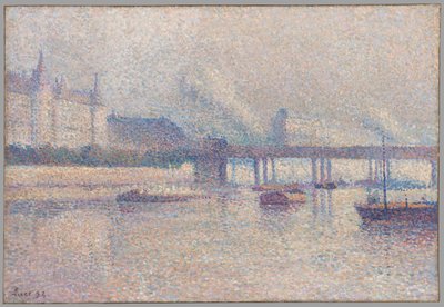 巴黎塞纳河畔 作者 马克西米利安·卢斯（Maximilien Luce）