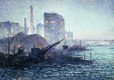 伦敦泰晤士河，约1893年 作者 马克西米利安·卢斯（Maximilien Luce）