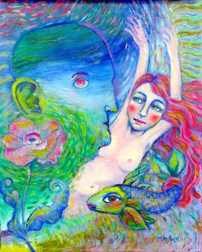 冷漠，2021年3月（油画） 作者 梅莉·克里斯蒂（Maylee Christie）