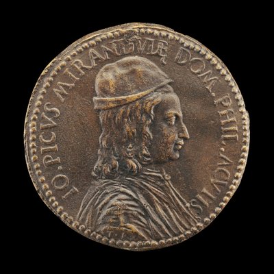 乔瓦尼-皮科-德拉-米兰多拉，1463-1494，哲学家和诗人。 作者 奖牌得主TR