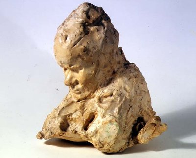 男人的头（石膏上的蜡）。 作者 梅达多·罗索（Medardo Rosso）