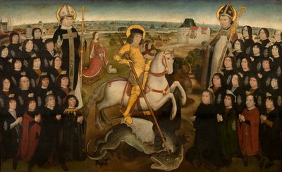 马林大型十字弓行会的成员，约 1500 年（面板油画） 作者 Meester van de Mechelse Sint Jorisgilde