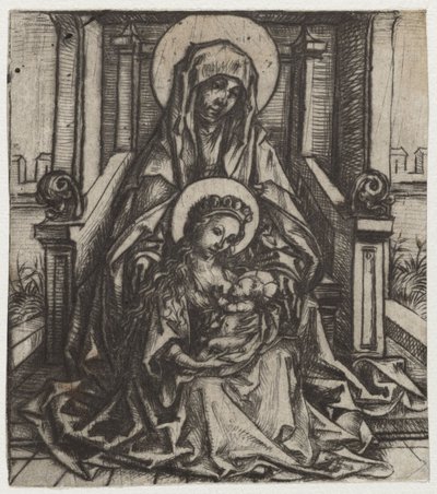 圣安娜-三 作者 Meester van het Amsterdamse Kabinet