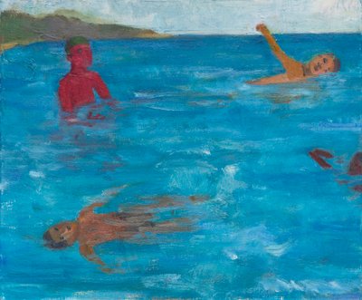 四个游泳者，2017（布面油画） 作者 梅根·威廉姆森