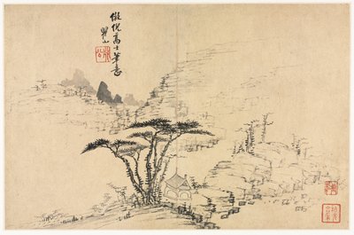 模仿古代大师的各种风格的风景画 作者 梅青