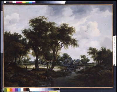 水磨坊（特雷弗风景）（布面油画） 作者 迈德特·霍贝玛