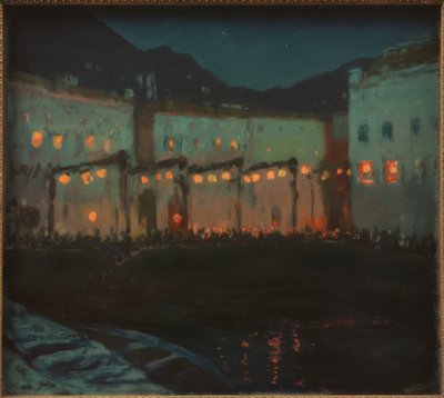 加尔达湖上的夜间民俗节 作者 梅尔基奥·莱希特