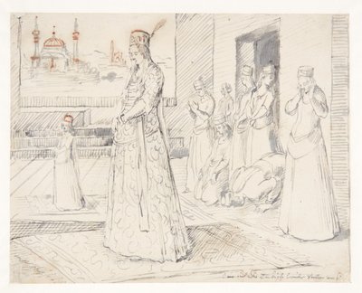 一群祈祷的土耳其妇女 作者 梅尔基奥尔（Melchior Lorck）