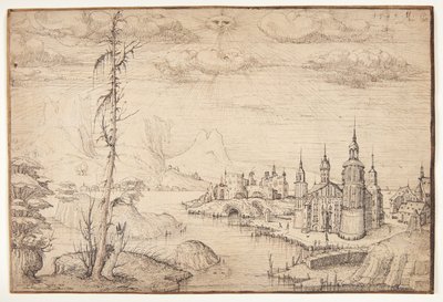 有小镇的风景 作者 梅尔基奥尔（Melchior Lorck）