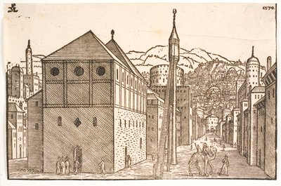 带外楼梯的独立尖塔清真寺 作者 梅尔基奥尔（Melchior Lorck）
