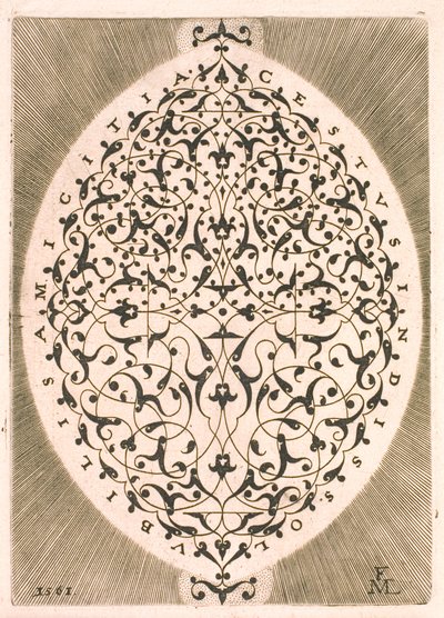 椭圆形阿拉贝斯克 作者 梅尔基奥尔（Melchior Lorck）